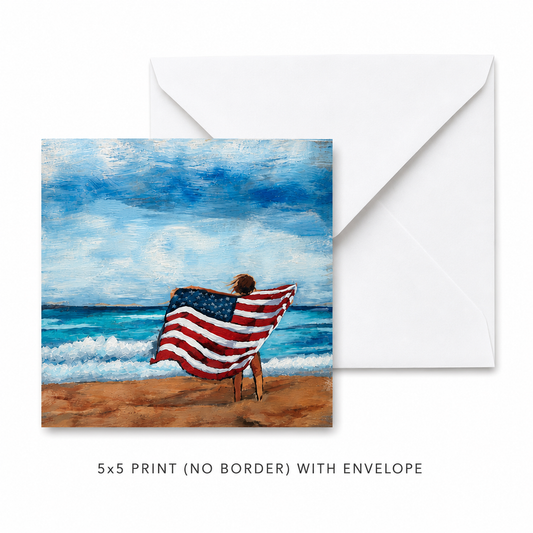 Freedom 8x8 borderless print with envelope